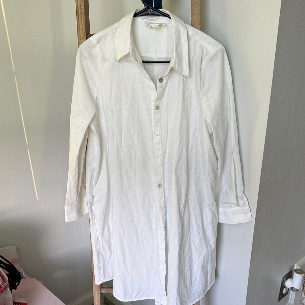 Pomander Place tuckernuck Ivory button down shirt dress